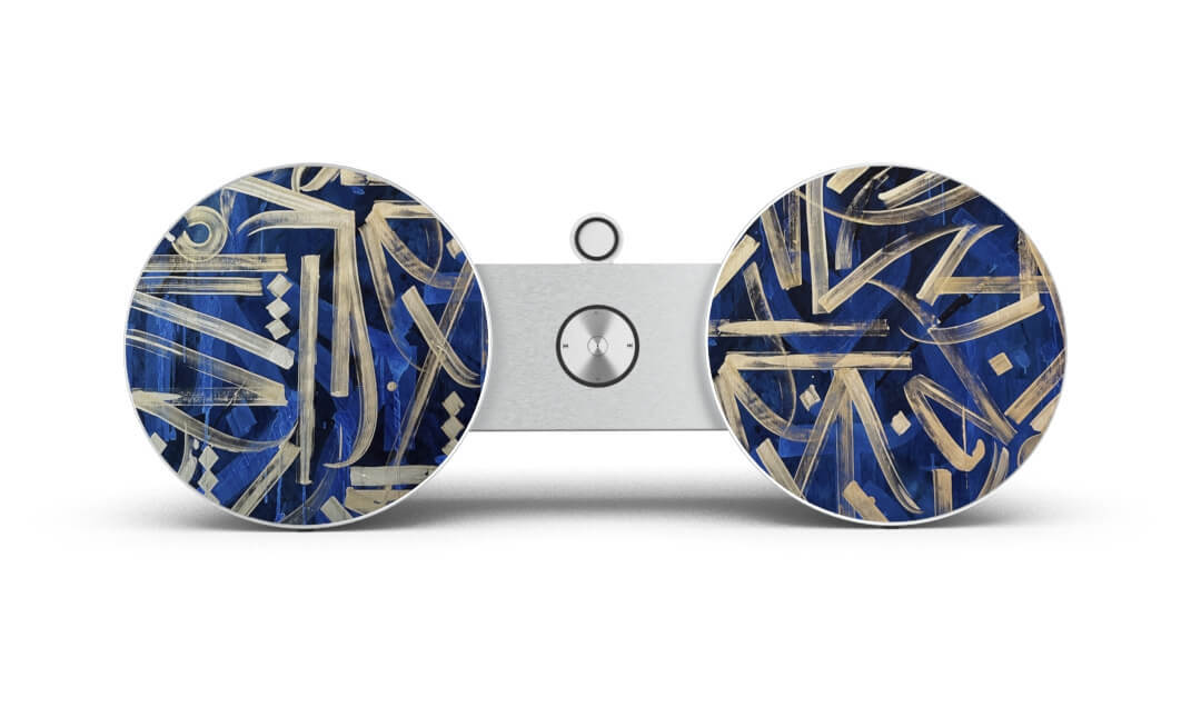 Skiniplay cover Blue And Gold for Bang & Olufsen Beoplay A8 and Beosound 8 speaker 