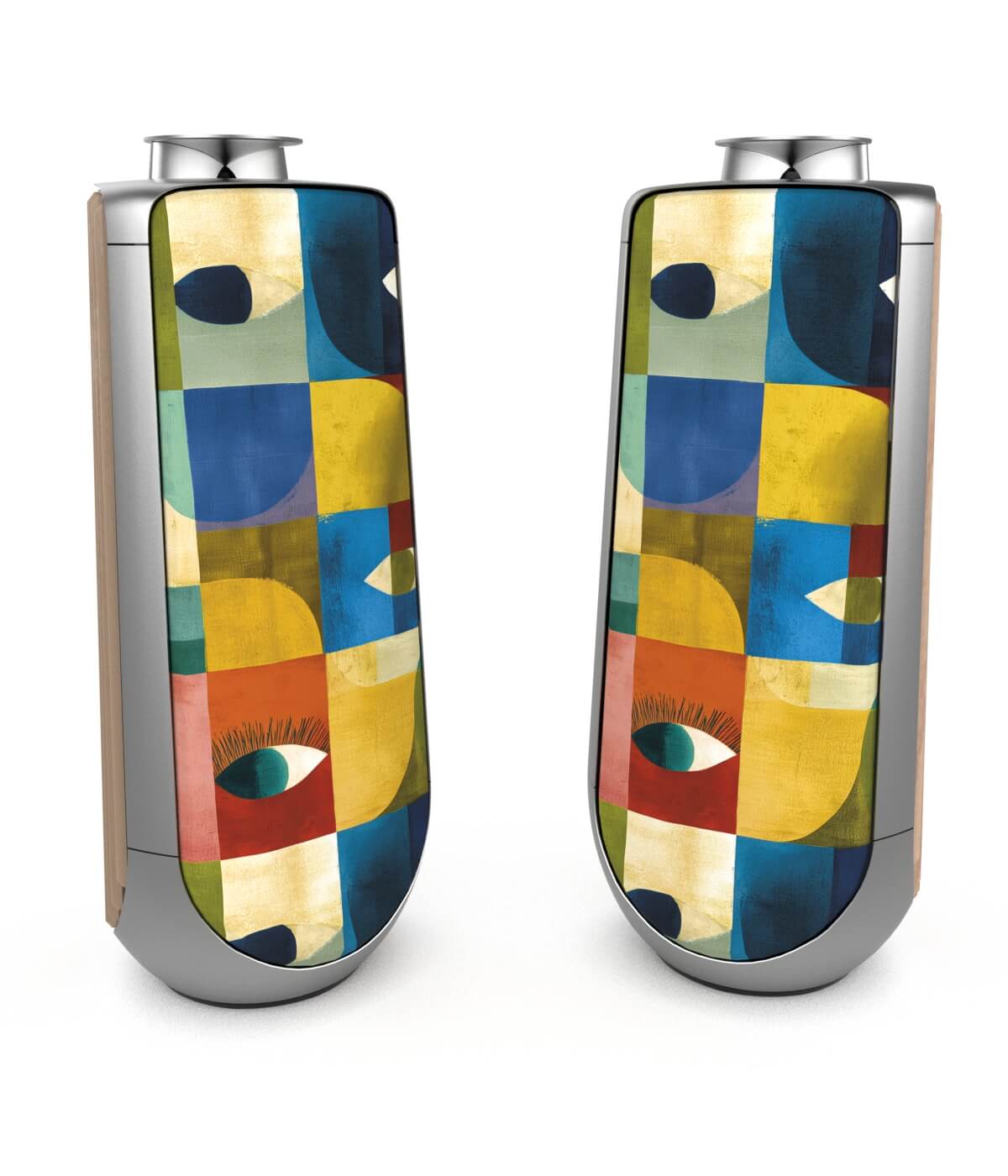 Skiniplay Cubist decorative front cover for Bang & Olufsen Beolab 50 sound speaker.