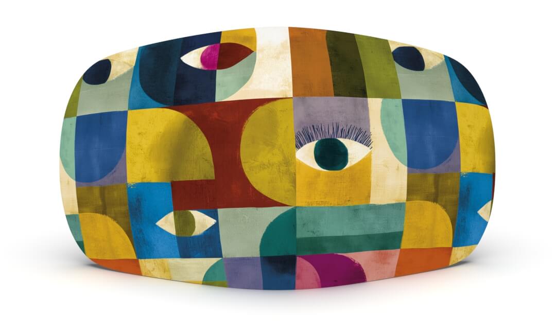 Skiniplay Cubist decorative front cover for Bang & Olufsen Beoplay A6 sound speaker.