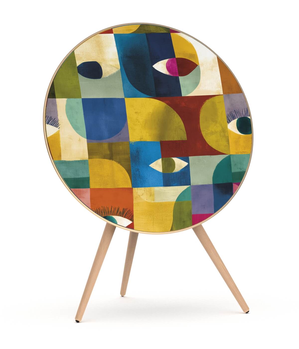 Skiniplay Cubist decorative front cover for Bang & Olufsen Beosound A9 and Beoplay A9 sound speaker.