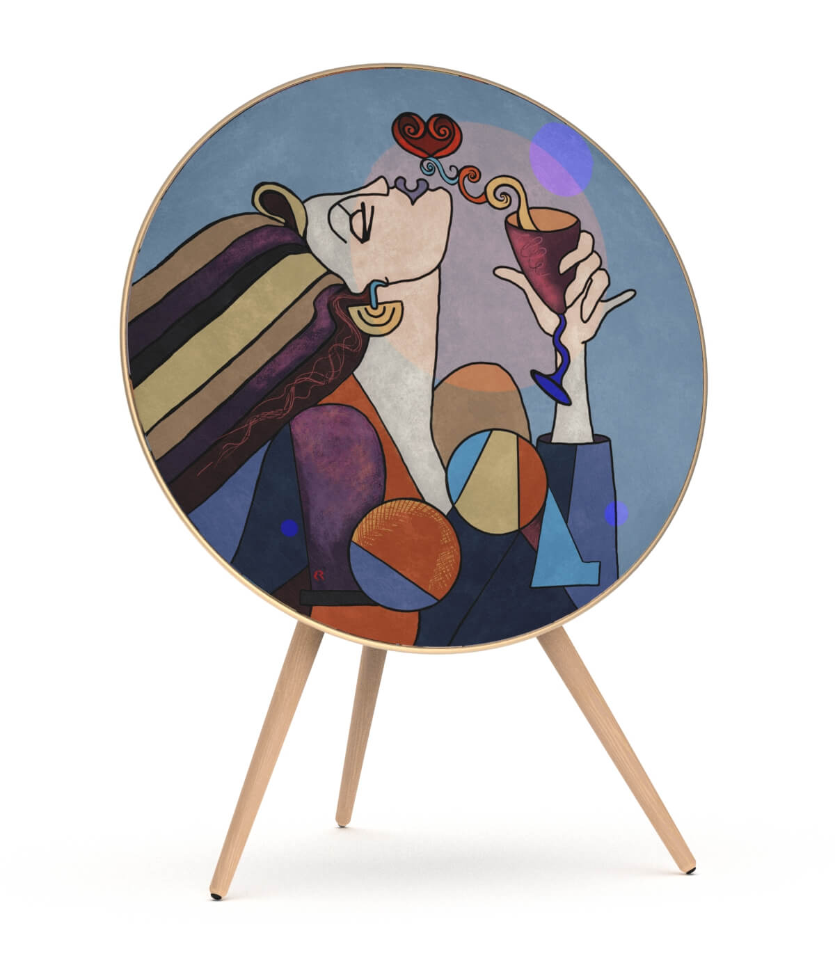 Skiniplay cover Que Sera Sera for Bang & Olufsen Beoplay / Beosound A9 sound speaker.