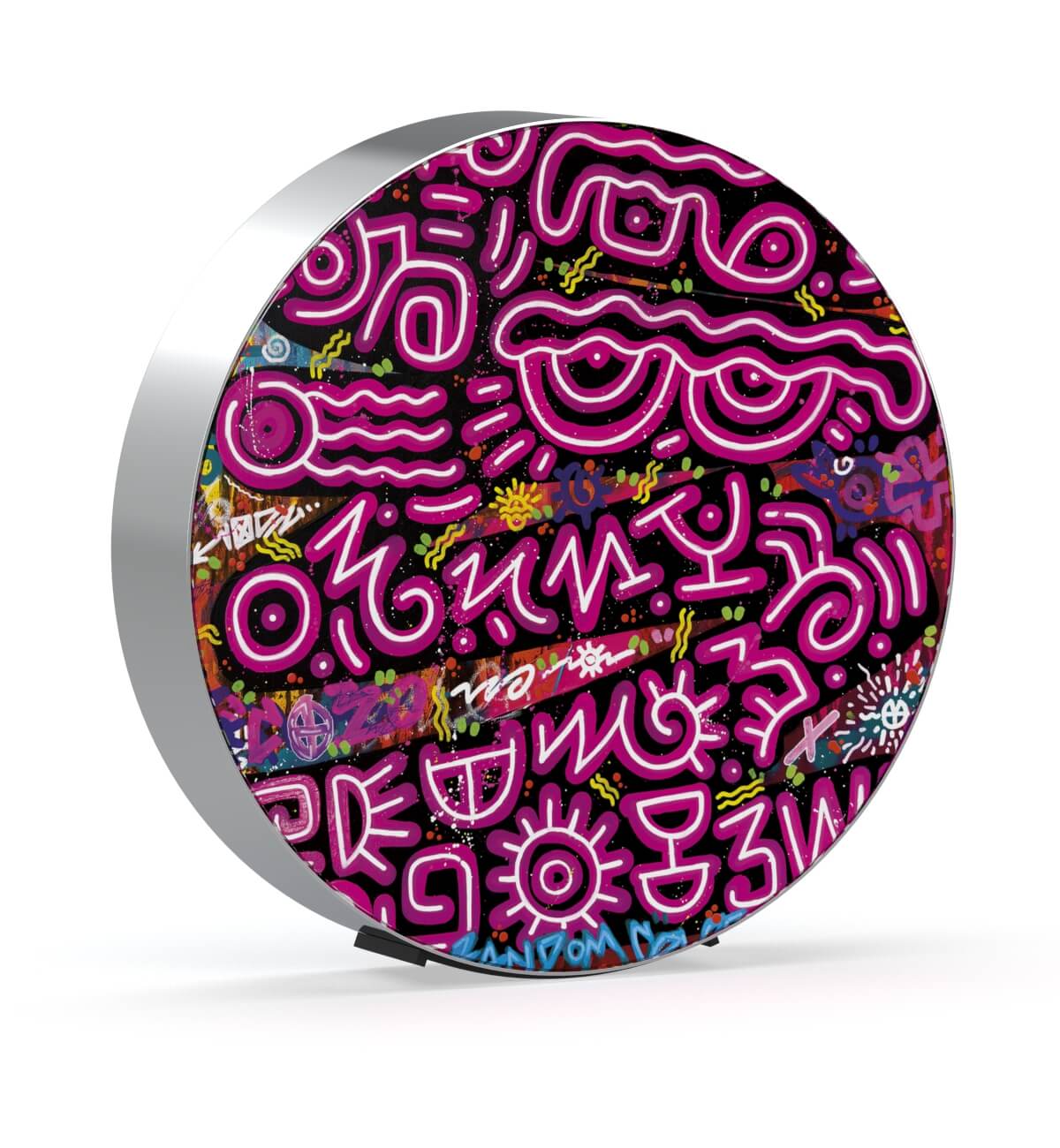 Skiniplay decorative cover Random Colors by Woo for Bang & Olufsen Beosound Edge sound speaker.