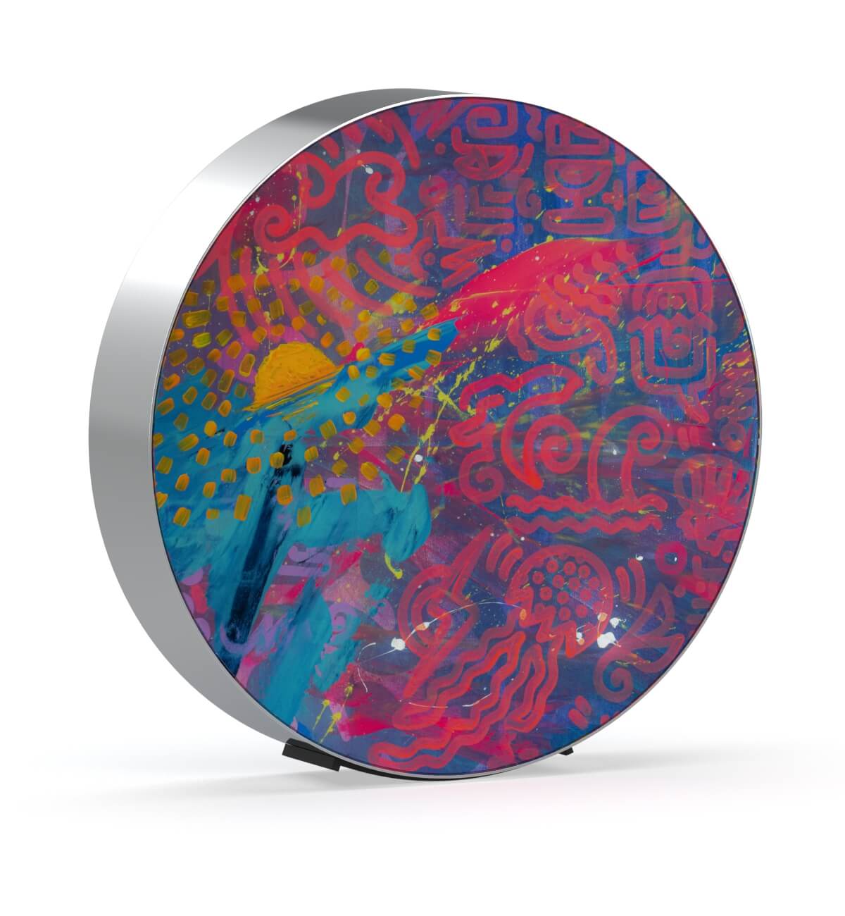 Skiniplay decorative cover Summer Memories by Woo for Bang & Olufsen Beosound Edge sound speaker.