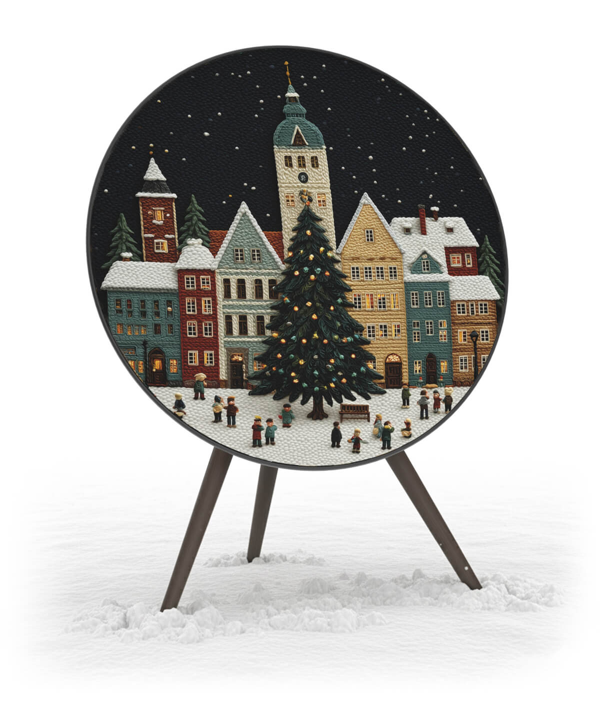 Skiniplay cover Xmas Scandi Eve for Bang & Olufsen Beoplay / Beosound A9 sound speaker