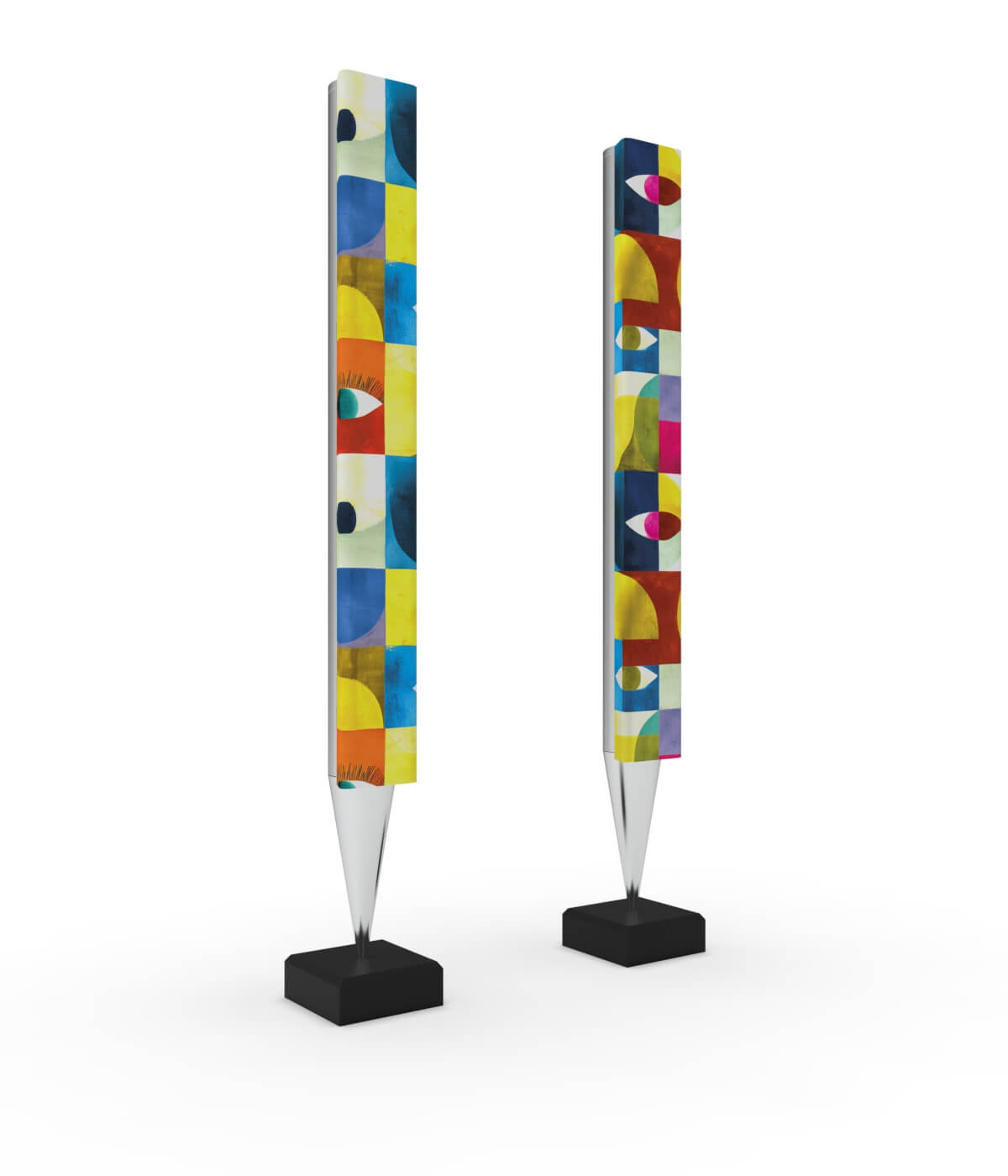 Skiniplay Cubist decorative front cover for Bang & Olufsen Beolab 8000 sound speaker.