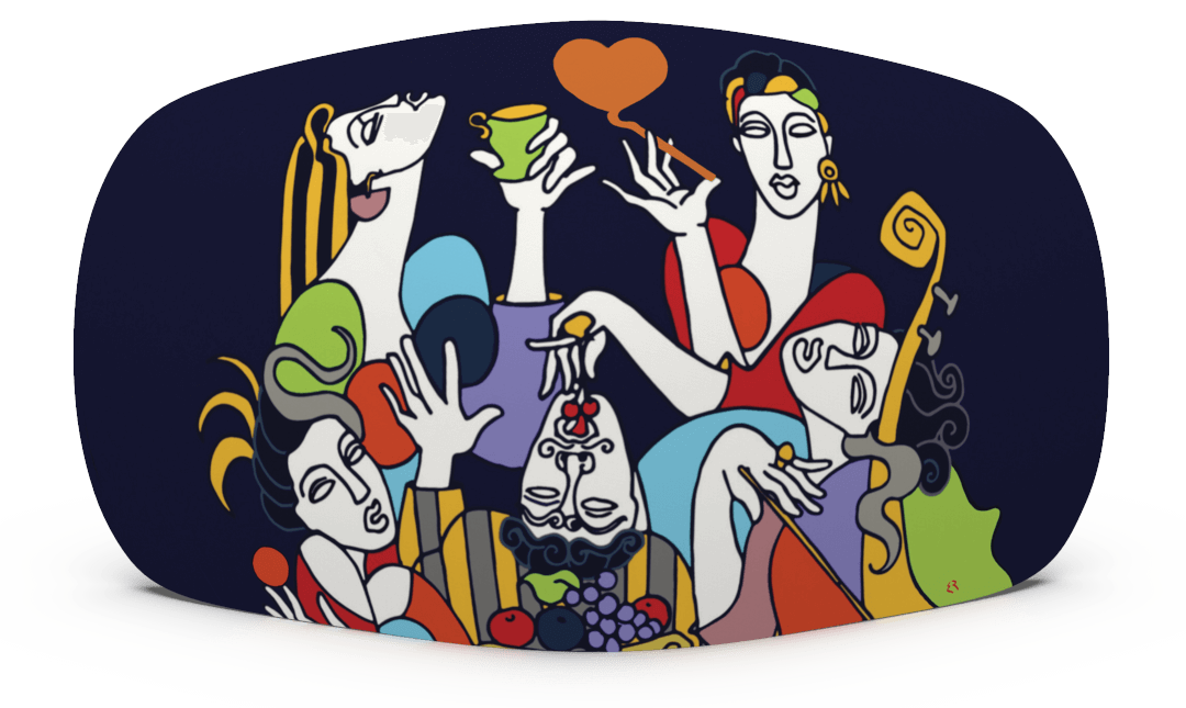 SkiniPlay x Elizabeth Romhild Design La Boheme for Beoplay A6 by Bang & Olufsen