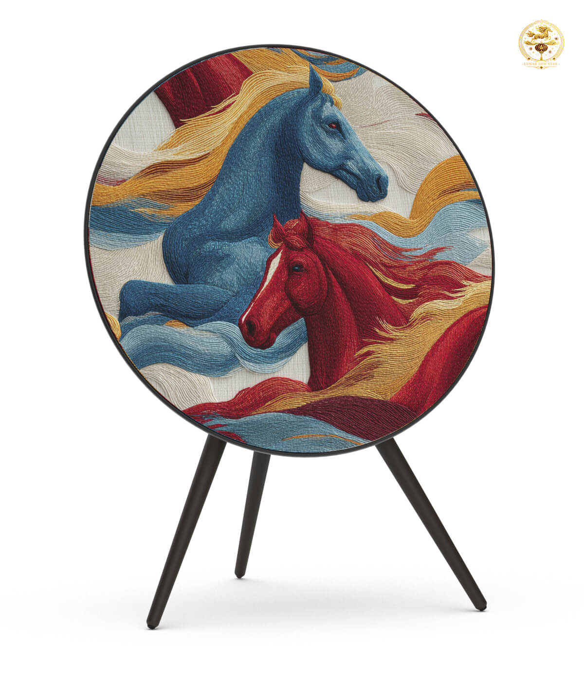 Skiniplay decorative front cover Shuang Ma for Bang & Olufsen Beosound A9 and Beoplay A9 sound speaker. 