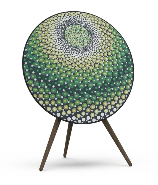 Skiniplay x Amy Diener Green Circle World of Love for Bang & Olufsen Beoplay A9 speaker